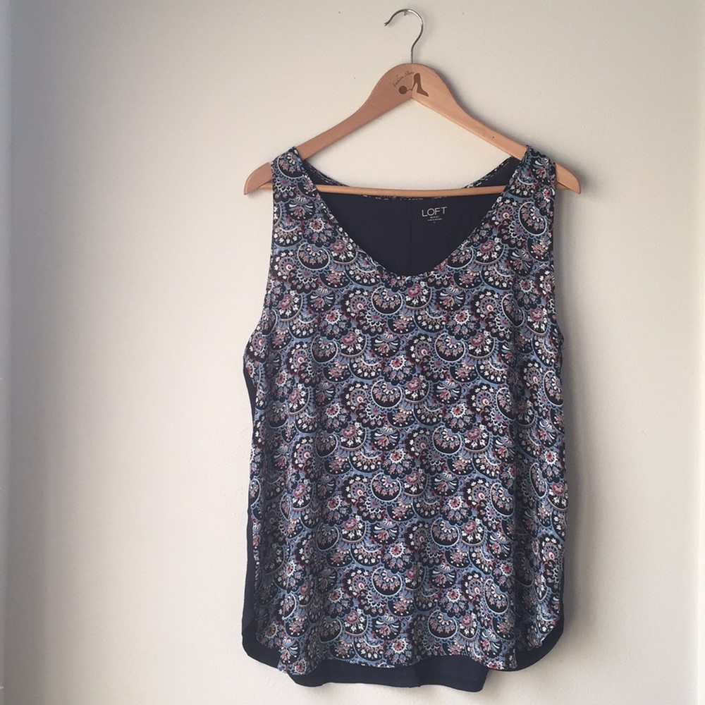 LOFT Blue Sleeveless Top